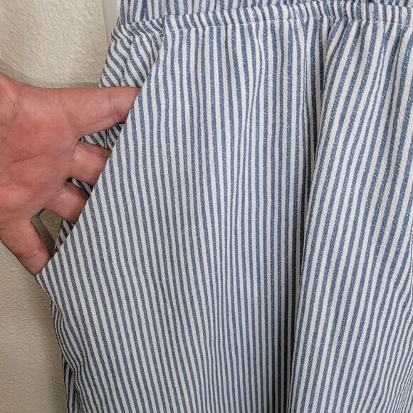 Monteau Searsucker striped sleeveless summer dresss Size 2x - Picture 3 of 7